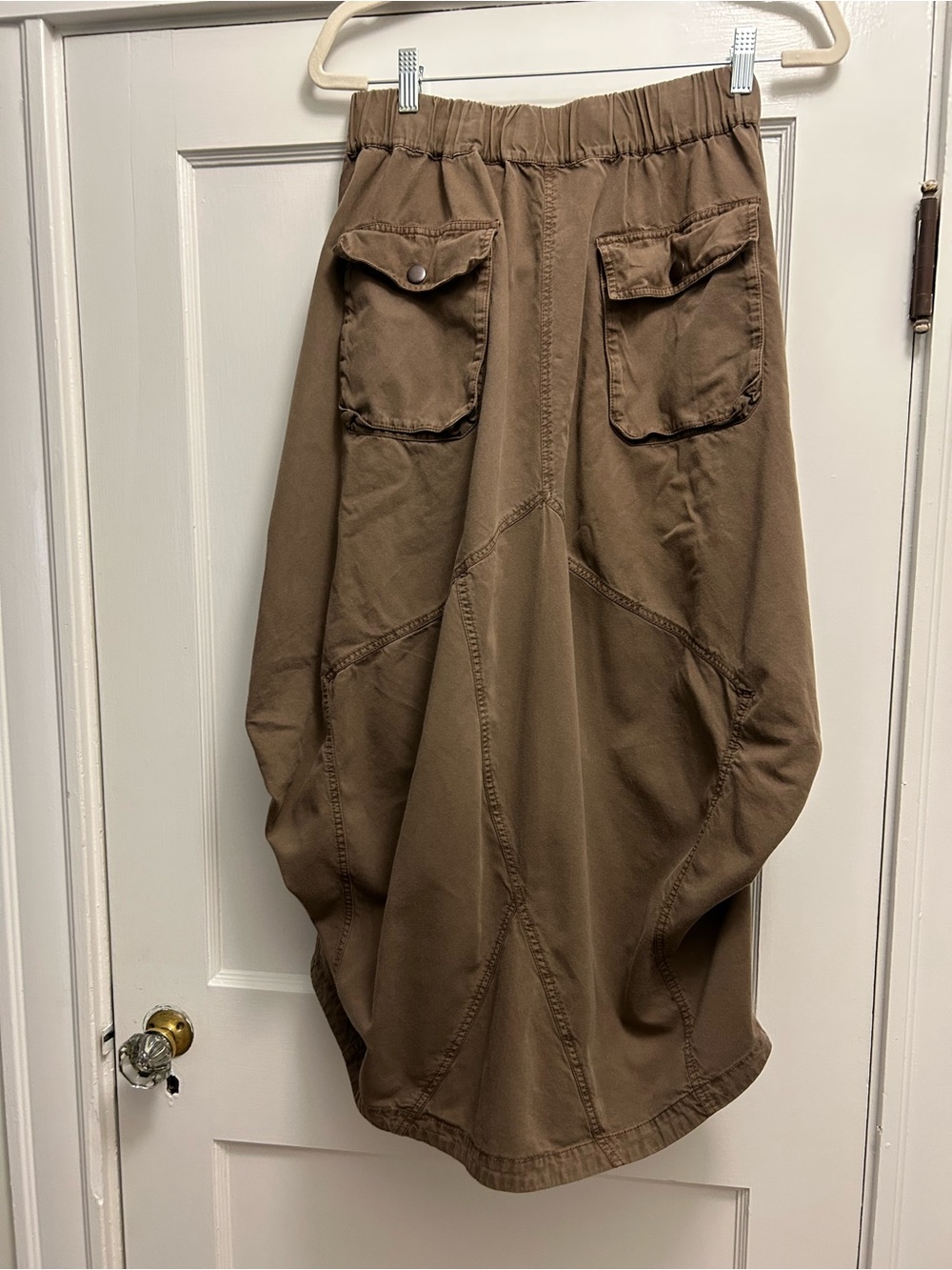Free People ,So Comfortable and Soft, Cotton Bubble Skirt in a Faded Brown. - Picture 2 of 5